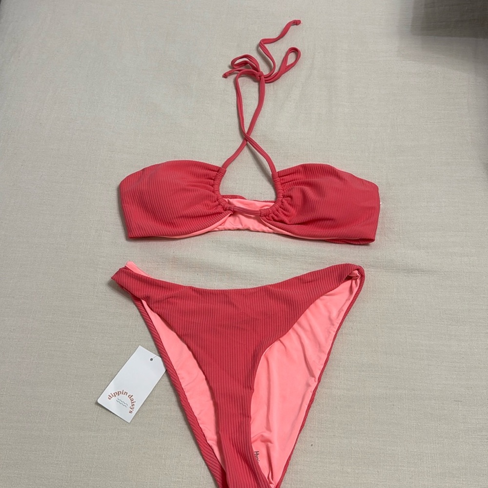 Dippin Daisys Pink Bikini Set (nocturnal bottom)